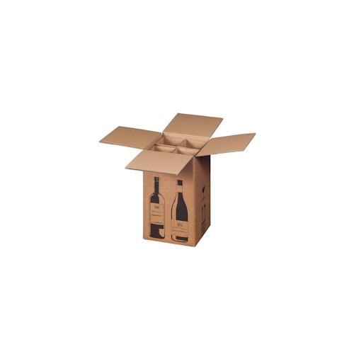 10x Weinversandkarton für 4 Weinflaschen mit DHL & UPS Zertifizierung