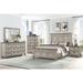 New Classic Furniture Mecklin Cream and Brown 4-Piece Bedroom Set with Nightstand