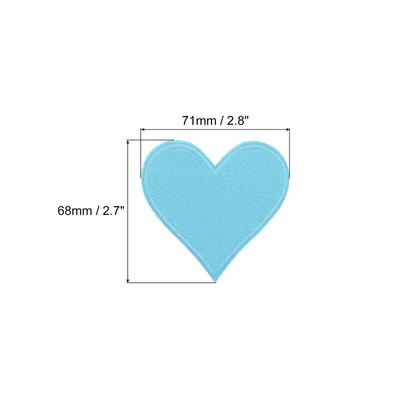 Heart Shaped Iron on Patches Embroidered Applique Patches 15Pcs
