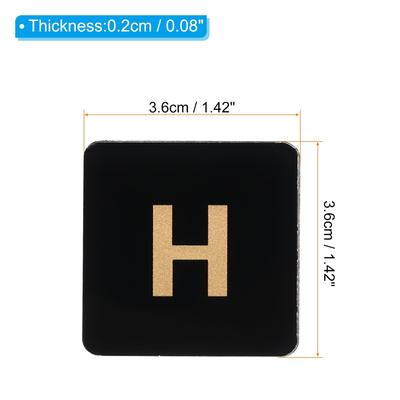 Self Stick C/H Water Label, Square Shape Hot/Cold Signs Black