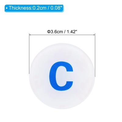 Self Stick C/H Water Label, Round Shape Hot/Cold Signs White