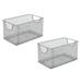 YBM Home All-Purpose Wire Mesh Storage Baskets: Organize Your Home with Open Bin Shelf Storage, Pack of 2