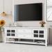 TV Stand for TVs up to 60'', Entertainment Center with Multifunctional Storage Space, TV Cabinet with Modern Design