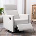 Modern Upholstered Glider Swivel Recliner Chair, Linen Upholstered Rocker Nursery Chair, Home Theater Power Reclining Chair