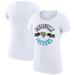 Women's G-III 4Her by Carl Banks White Jacksonville Jaguars City Team Graphic Lightweight Fitted Crewneck T-Shirt