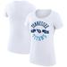 Women's G-III 4Her by Carl Banks White Tennessee Titans City Team Graphic Lightweight Fitted Crewneck T-Shirt