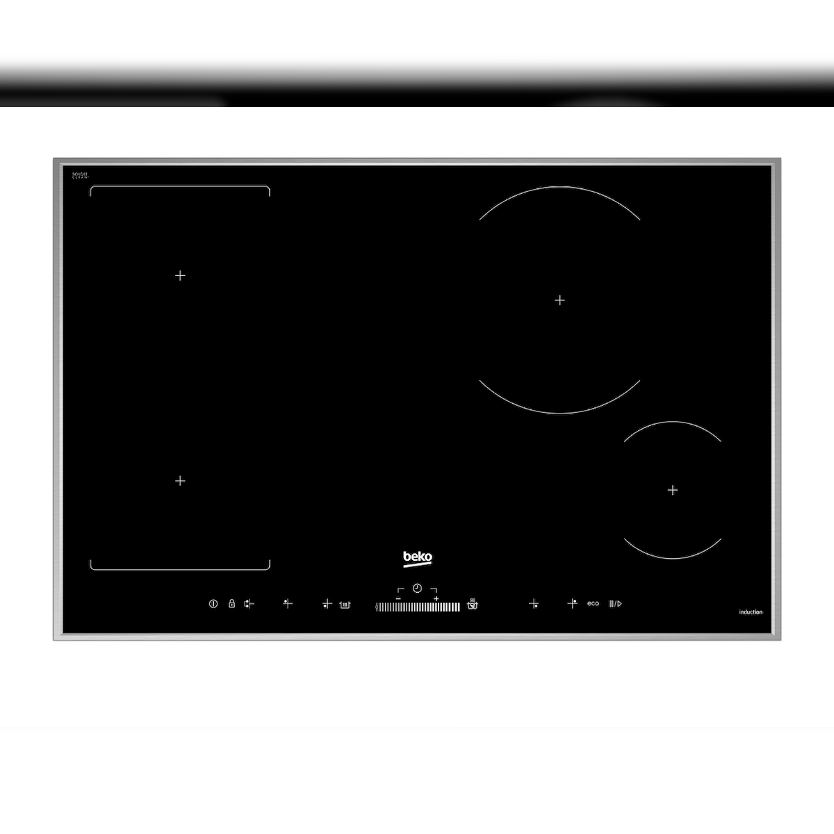 Beko HII 84500 FHTX Induktionskochfeld Edelstahlrahmen 80 cm Image