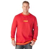 Men's Big & Tall NFL® Fleece crewneck sweatshirt by NFL in Kansas City Chiefs (Size 2XL)