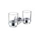 Solo Double Tumbler and Holder Brass Chrome Plated