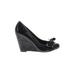 Libby Edelman Wedges: Black Shoes - Women's Size 7
