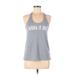 Under Armour Active Tank Top: Gray Graphic Activewear - Women's Size Medium