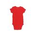 Carter's Short Sleeve Onesie: Red Bottoms - Size 3 Month