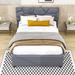 Orren Ellis Vasila 2 Drawers Platform Bed w/ Trundle & Headboard Wood & /Upholstered/Linen in Gray | 39 H x 63 W x 79 D in | Wayfair