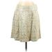 Diane von Furstenberg Casual A-Line Skirt Knee Length: Gold Bottoms - Women's Size 4