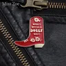 What Would Dolly Do Émail Pin for Women Red Cowboy Boot Dolly Parton Brooch Revers Backpack