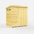 Diy Sheds 7X4 Pent Security Shed - Double Door