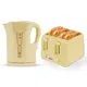 Geepas Cordless Electric Kettle & 4 Slice Bread Toaster Kitchen Set, Beige