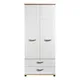 Torus Partial Assembly Required White Oak Effect 2 Door 2 Drawer Double Wardrobe (H)1879mm (W)804mm (D)525mm