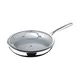Masterpro Argent 3 Stainless Steel Non-Stick Frying Pan With Glass Lid 30Cm Silver