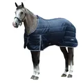 Saxon Standard-Neck Channel Quilt Midweight Horse Stable Rug Navy/white (5 3")
