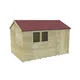 Forest Garden Timberdale 12X8 Ft Reverse Apex Tongue & Groove Wooden Shed With Floor (Base Included) - Assembly Service Included