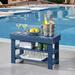 Zhejiang Aijia HDPE Outdoor Storage Bench Entryway Shoe Rack Patio Bench Blue