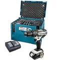 Makita Dhp482Sy 18V Cordless Combi Hammer Drill + 66 Piece Screwdriver Bit Set