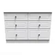 Kendal 6 Drawer Wide Chest In White Ash (Ready Assembled)