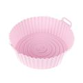 Niovtt Air Fryer Liner Mat Silicone Oven Pizza Baking Pan Cake Mold (7.5 inches Pink)