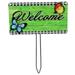 Outdoor Garden Decoration Stake Iron Welcome Board Stake Yard Ornament