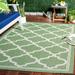 Safavieh Bermuda Washable Mercy Indoor/ Outdoor Waterproof Rug Green/Ivory 5 3 x 7 6 8 Square 5 x 8 Outdoor Indoor Living Room Bedroom