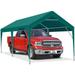 PEAKTOP OUTDOOR 10 x20 Heavy Duty Carport Car Canopy Portable Garage Tent with Reinforced Triangular Beams Green