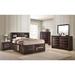 Priscella 5 Piece Dark Cherry Storage Platform Bedroom Set