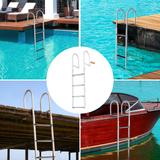 VEVOR Dock Ladder Removable Large Load Capacity Aluminum Alloy Pontoon Boat Ladder