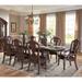 9 PCS Dining Table w Extension Leaf 2x Armchairs and 6x Side Chairs