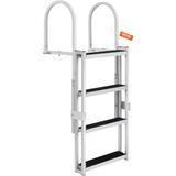 VEVOR Dock Ladder Retractable Large Load Capacity, Aluminum Alloy Pontoon Boat Ladder with Adjustable Height