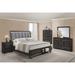 Ayla 4 Piece Gray Storage Fabric Platform Bedroom Set