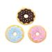 3Pcs Dog Chew Toy Plush Donut Shaped Squeaky Squeaking Sound Toy Plush Pet Puppy Toys Pets Bite Chewing Puppy Dog Toy(Random Color)