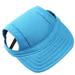 Farfi Summer Pet Dog Cute Snapback Baseball Hat Puppy Dog Casual Canvas Outdoor Cap (Blue M)