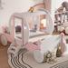 Fairytale Twin size Princess Carriage Bed, for Kids Girls