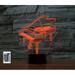 YSTIAN 3D Piano Remote Control 16 Color Night Lights Illusion Acrylic LED Table Bedside Lamp Children Bedroom Desk Decor Birthday Gifts Toy for Kids