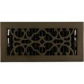 SH Naiture 4 X 14 Solid Brass Floor Register Traditional Style Oil Rubbed Bronze Finish