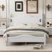 Retro Platform Bed Solid Wood Platform Bed Frame with Headboard and Footboard, Classic Wood Slat Support Bed