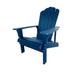 Synthetic Wood Adirondack Chair Blue - 29.5"W x 34"D x 36.5"H