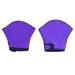 1 Pair Swimming Gloves Half Finger Gloves Webbed Aquatic Fit Traning Gloves Paddle Diving Gloves (Purple Size S)