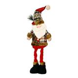Christmas Retro Snowflake Plaid Doll - Plush Faceless Doll with Retractable Legs Merry Christmas Decorative Family New Year Gifts