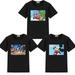 3PC Disney Cartoon Tee Shirt Round Neck Tee Top Crewneck Tee Christma Gift for Toddlers
