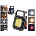 WNG Multifunction Cob Small Flashlights 500Lumens Bright Rechargeable Keychain Mini Flashlight 7 Light Modes Portable Pocket Light with Folding Bracket and Base