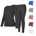 Thermal Underwear Set for Women Long Johns Base Layer Fleece Lined Top Bottom