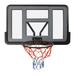 Oukaning 43 In Wall-Mounted Basketball Hoop Metal Framed Backboard Adjustable-Height Basketball Backboard & Rim Combo